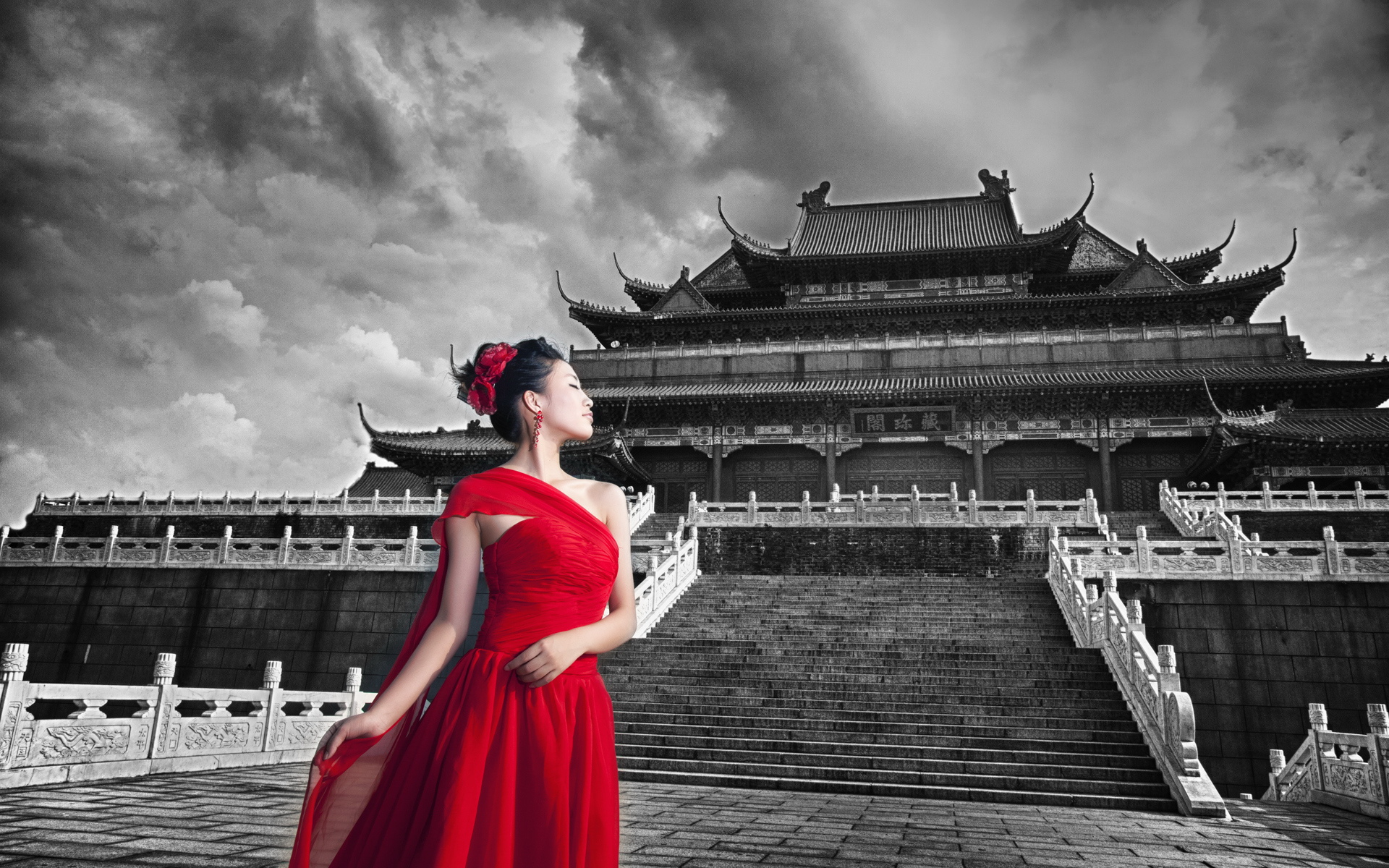 中国风-宫闱红 摄影壁纸