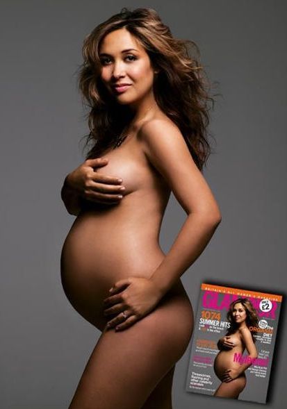 怀孕7个月的英国美女主持人米琳妮·克拉斯，也如愿以偿登上时尚杂志Glamour。她拍摄的裸体的封面照片姿势全力模仿好莱坞明星黛米·摩尔。