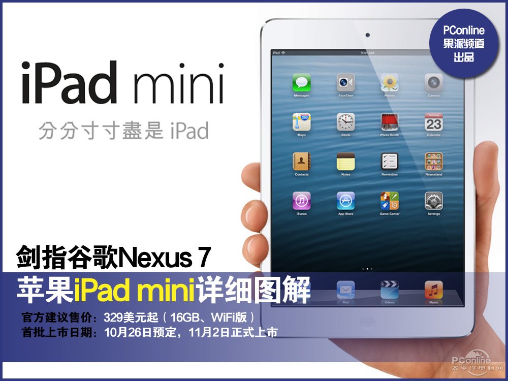 7.9寸超薄机身 iPad mini对比图赏_平板MID