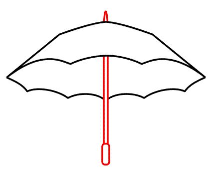 雨伞简笔画:一把雨伞_+雨伞简笔画_+教育