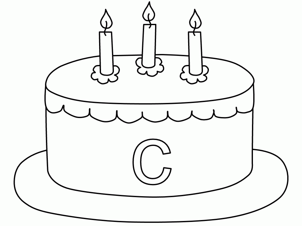 【大图】生日蛋糕简笔画