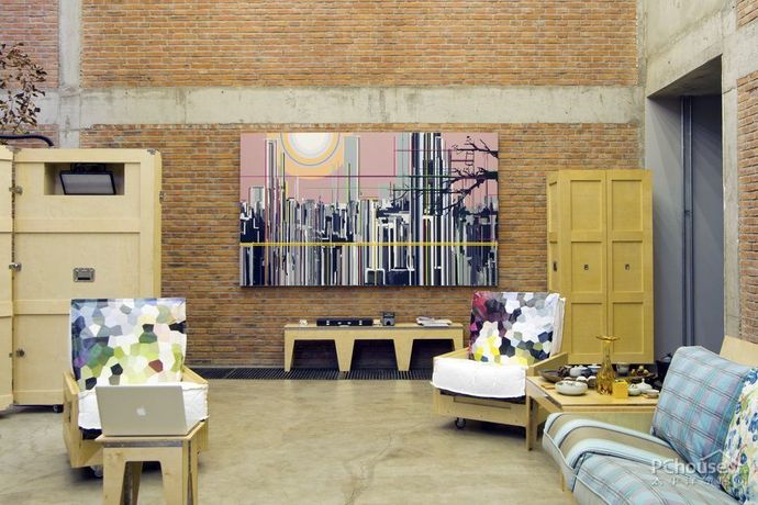  现代风格复式Loft客厅装修效果图大全2014图片